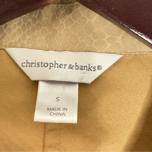 Christopher and Banks Croc Animal Print Short Blazer Jacket Size Small - Picture 4 of 7